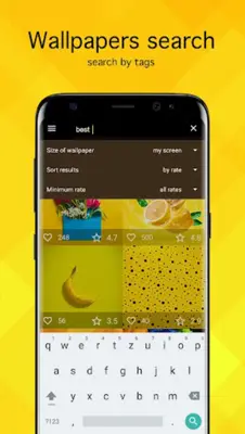 Yellow Wallpapers 4K android App screenshot 3