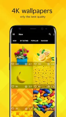 Yellow Wallpapers 4K android App screenshot 4